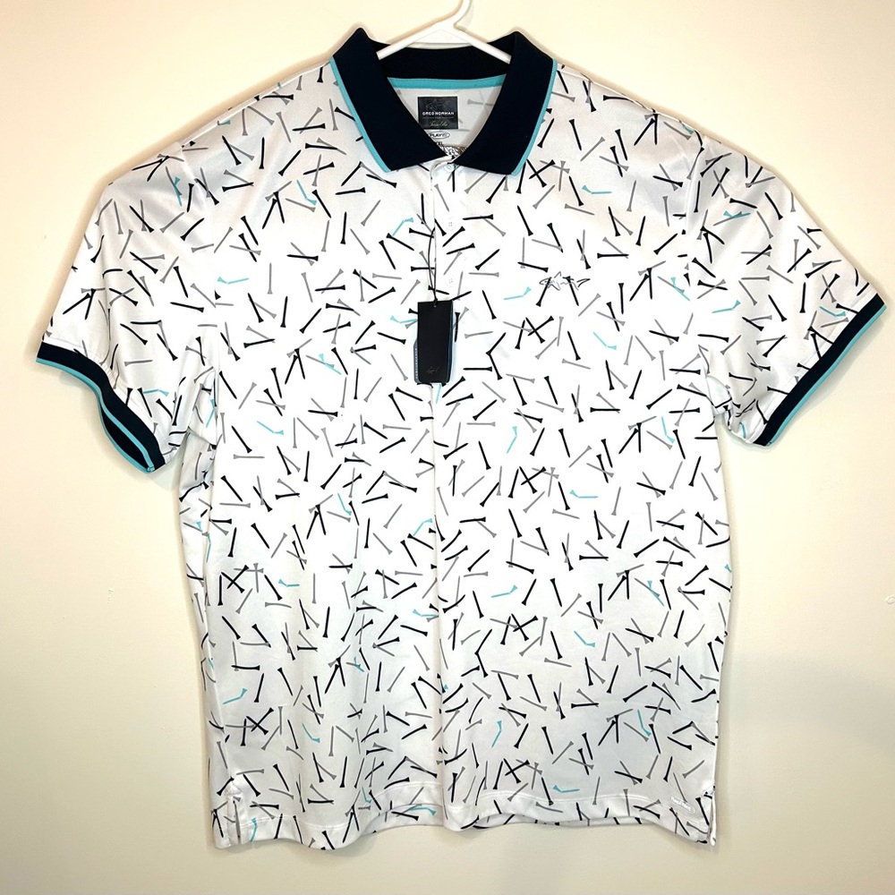 Greg Norman NWT XXL Golf Tee Graphic Polo